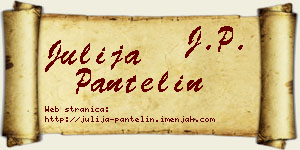 Julija Pantelin vizit kartica